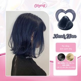 Thuốc Nhuộm Tóc Màu XANH ĐEN, Xanh Than, Xanh Dương Đen Không Tẩy | Chenglovehair, Chenglovehairs