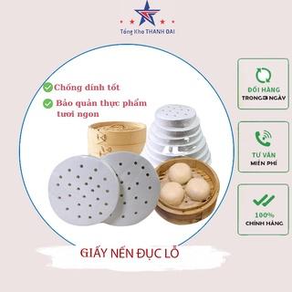 Giấy nến nướng bánh đục lỗ tròn thấm dầu chống dính cho nồi chiên không dầu 200 tờ