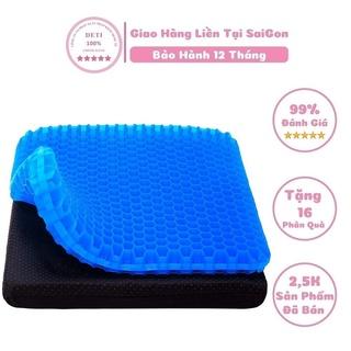 Đệm Ngồi Bệt Silicon 2 lớp Thế Hệ Mới Dạng Gel 3D Tổ Ong Nệm Lót Ghế Thoáng Khí Tuần Hoàn Ngồi Lâu Không Mỏi