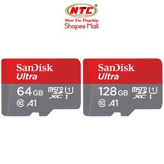 [Mã ELMALL5 giảm 5% đơn 300K] Thẻ nhớ MicroSDXC SanDisk Ultra A1 64GB / 128GB Class 10 U1 100MB/s - Không Box (Đỏ)