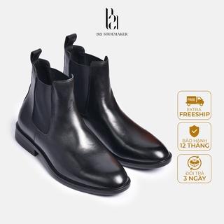 Giày Nam Chelsea Boot Giày Tây Nam B21 Cổ Cao Đế Cao Su Cao Cấp Giày Da Bò Tăng Chiều Cao Trẻ Trung Thanh Lịch Full Box