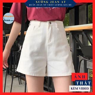 Quần Short Jean Nữ Ống Rộng Lưng Cao BASIC, Quần Ngố Nữ Ống Rộng Phong Cách Ulzzang Hàn Quốc 520 & 304