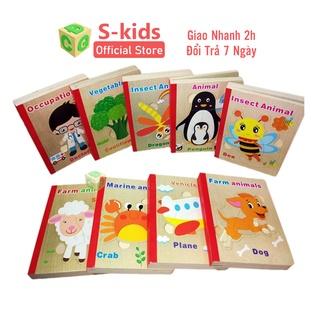 [Mã LIFEMC11SA -10% đơn 99K] Đồ Chơi Xếp Hình S-Kids, Sách Gỗ Ghép Hình Thông Minh Cho Bé.