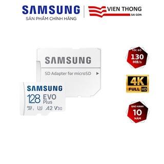 Thẻ nhớ microSDXC Samsung Evo Plus MB-MC128KA 128GB upto 130MB/s C10 U3 kèm Adapter (Bảo hành 10 năm)