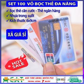 [Xả Giá Sỉ] Set 100 túi đựng thẻ căn cước công dân, túi bọc, bao đựng, vỏ bọc thẻ trong suốt đa năng tiện dụng