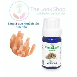 Bộ khuếch tán tinh dầu Trà trắng White tea Essential Oil 10ml FreshLook-  Khử mùi ẩm mốc, thư giãn, dưỡng da, tóc