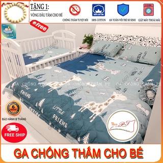 Ga chống thấm cho bé [MẪU THANH LÝ] chất liệu cotton cao cấp, chống thấm nước tuyệt đối, bé tè lau là sạch(Mẫu Mon vàng)