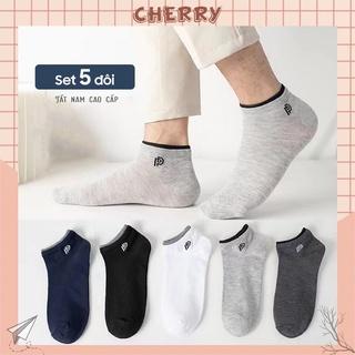 Tất nam công sở cổ ngắn chất liệu vải Hàn thoáng, sét tất nam co giãn bốn chiều - Cherry Shop