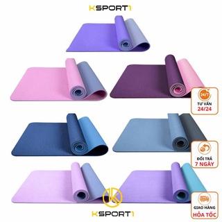 Thảm TPE 6mm 2 Lớp Tập Gym Yoga Cao Cấp