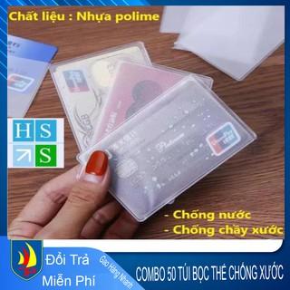 BÁN LẺ RẺ NHƯ BÁN BÔN,Set 50 túi đựng thẻ căn cước công dân, túi bọc, bao đựng, vỏ bọc thẻ trong suốt đa năng tiện dụng