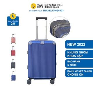 [New 2022] Vali kéo cao cấp khung nhôm khóa sập TRAVELKING8003 chính hãng phân phối bởi VALIKING