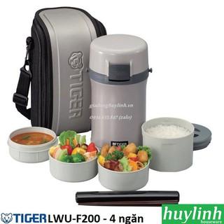 Cà men hộp cơm giữ nhiệt Tiger LWU-F200 - 4 ngăn