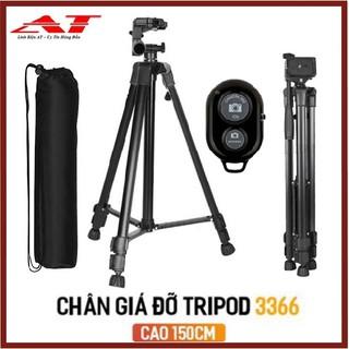 Chân giá đỡ điện thoại, máy ảnh Tripod 3366 cao 150cm có tay cầm cực chắc chắn