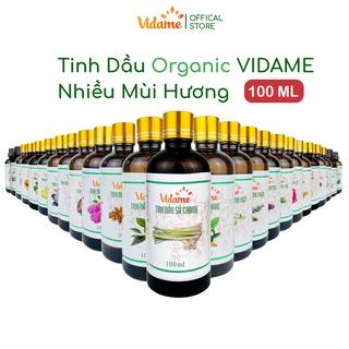 Tinh Dầu Thiên Nhiên 100ML VIDAME - Hàng Chính Hãng - Tinh dầu thơm phòng đuổi muỗi, sả chanh, quế, bạc hà, hoa nhài