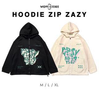 Áo Khoác Hoodie Zip ZAZY Form Rộng Tay Dài Phong Cách Ulzzang Nam Nữ Unisex (Ảnh Thật/ Có Sẵn)