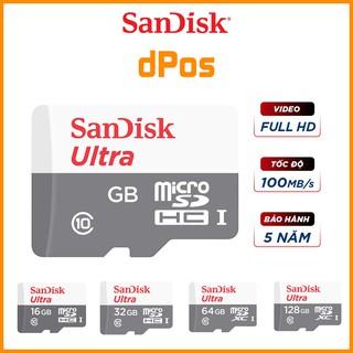 Thẻ nhớ MicroSDHC 16GB 32GB 64GB 128GB 256GB SanDisk Ultra Class 10 667x 100MB/s