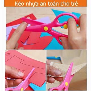 Bộ đồ chơi cắt giấy thủ công tạo hình cho bé (240 tờ giấy màu + 2 kéo an toàn)