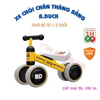 Xe chòi chân cho bé 1 tuổi đến 2 tuổi BDuck – Xe đồ chơi đẩy chân thăng bằng yên da bánh cao su DC019