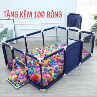 [TẶNG 100 BÓNG❤️]Quây bóng lều chơi bóng cho bé, Nhà bóng cho bé khung inox chữ nhật cao cấp tăng 100 bóng