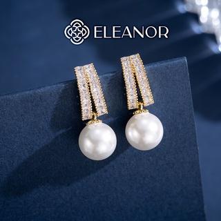 Bông tai nữ ngọc trai nhân tạo Eleanor Accessories dáng thả phụ kiện trang sức sang chảnh sành điệu