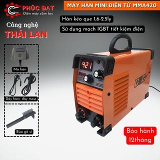 Máy hàn mini, máy hàn điện tử MMA420 hàn kéo que 2,5ly giá rẻ - Máy lõi đồng, 2 sò 2 tụ bảo hành 12 tháng