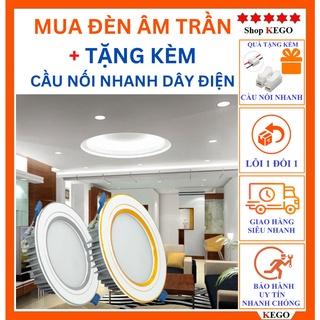 Set đèn led âm trần + Nguồn led downlight 3 chế độ màu 7w,9w và 1 chế độ màu loại 6w. 8w ,9w,12w