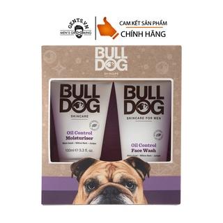 Combo sữa rửa mặt, kem dưỡng ẩm cho nam có làn da dầu, dễ nổi mụn Bulldog Skincare Oil Control Duo Set