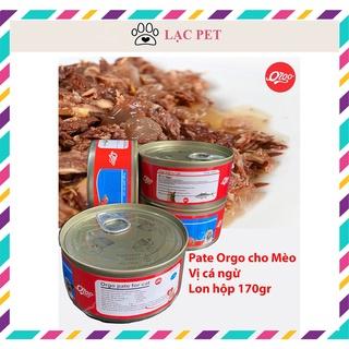 Pate Lon lớn 170gr tiết kiệm - Orgo Pate cho mèo - Thịt cá ngừ Thức ăn ướt dạng mảnh đóng hộp cho mèo