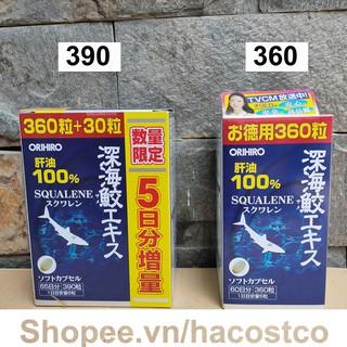 Viên uống Orihiro Shark Squalene 360viên chiết xuất dầu gan cá mập sụn vi cá mập Japan