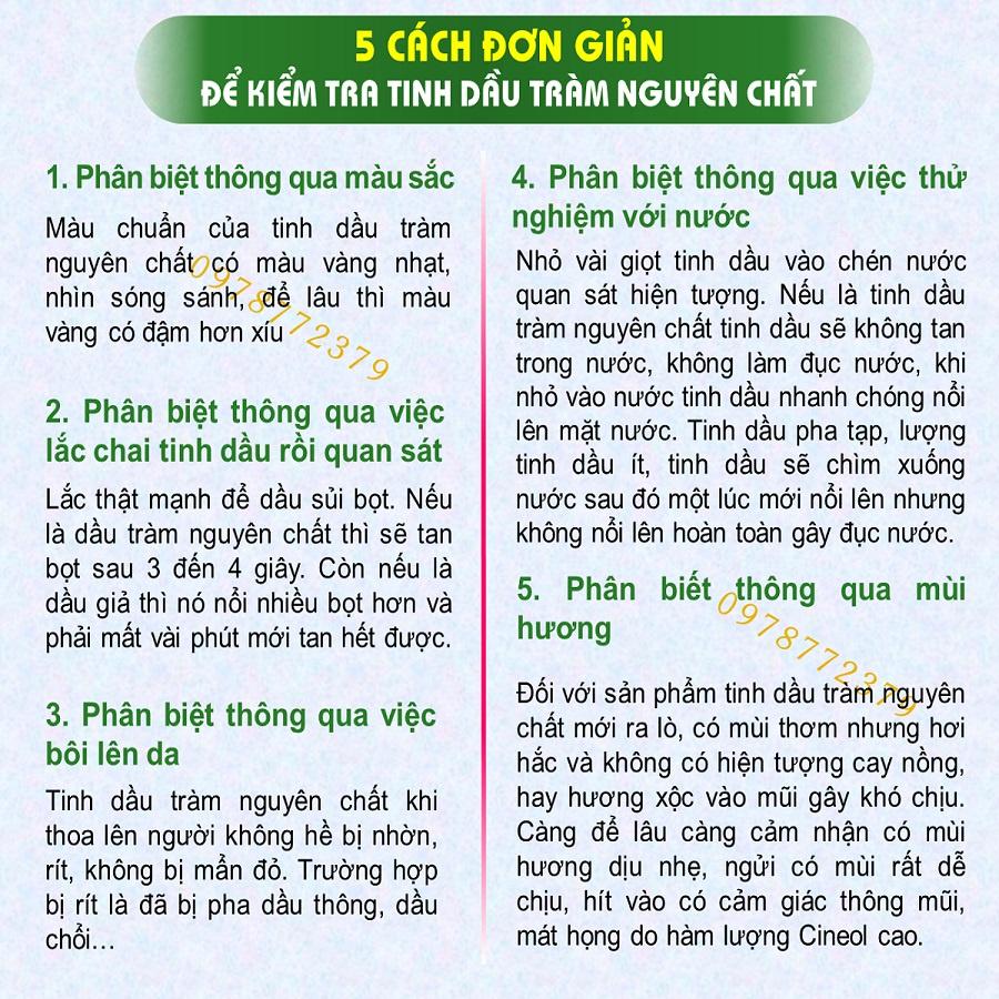 Tính năng của tinh dầu tràm huế nguyên chất là gì?