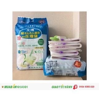 FREE SHIP- COMBO 2 SET 8 túi hút chân không đựng quần áo chăn màn TẶNG KÈM BƠM, túi hút chân ko