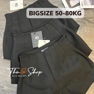 Quần Short Đùi Nữ Kaki BIG SIZE Lưng Cao 2 Ly Dáng Ngắn Sooc Nữ Vải Mềm Cao Cấp Hàng Đẹp THUS96