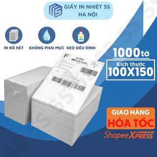 Giấy In Nhiệt A6 Tệp 1000 tờ Khổ 100x150mm In Đơn Hàng, In Bill TMĐT