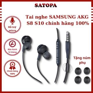 Tai nghe AKG Samsung Note10 chính hãng, Tai nghe máy tính có dây nhét tai jack 3.5 có tăng giảm âm lượng SATOPA