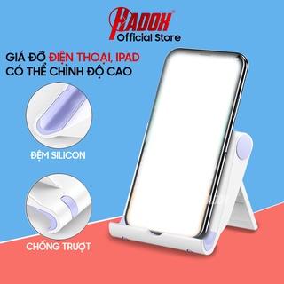 Giá đỡ điện thoại, ipad, máy tính bảng bằng nhựa có thể điều chỉnh độ cao, đế kê điện thoại để bàn