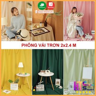 Phông nền chụp ảnh, background chụp ảnh, vải trơn chụp Studio, Lookbook hoặc Livestream khổ 2m*2,4m (tặng 4 móc treo)