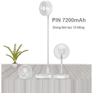 [Mã ELHA22 giảm 6% đơn 300K] Quạt tích điện gấp gọn kéo dài pin 7200mAh có điều khiển từ xa