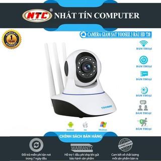 Camera IP Wifi Yoosee HF315W 3 Râu 2.0MP FullHD 1080 có cổng LAN - 10 đèn hồng ngoại đàm thoại 2 chiều (Trắng)