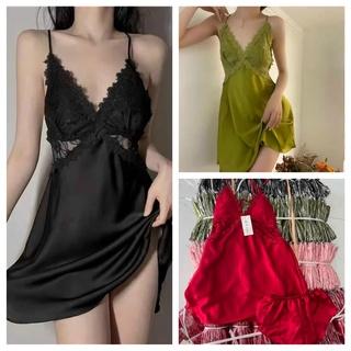 Đầm ngủ sexy-đồ ngủ sexy gợi cảm-váy ngủ sexy ren hở lưng kèm quần dưới 55 kg đồ mặc nhà siêu xinh