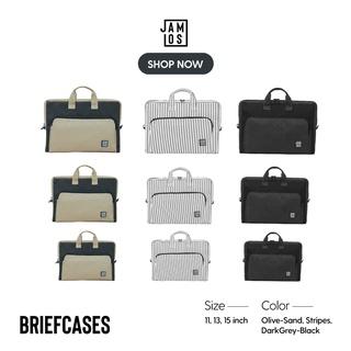 Jamlos Briefcase - Túi chống sốc Laptop/ iPad 11inch 13inch 15inch xách tay đeo chéo vải canvas thời trang đi học đi làm