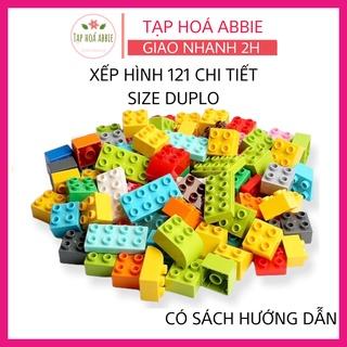 Đồ chơi xếp hình cho bé lắp ráp sáng tạo, gạch loại to size lego duplo 121 chi tiết