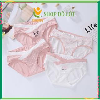 [Túi 4] Quần lót bà bầu Cotton kháng khuẩn cạp chéo cao cấp FSHOPP5 Quần chip sexy xuất nhật (Màu Ngẫu Nhiên)