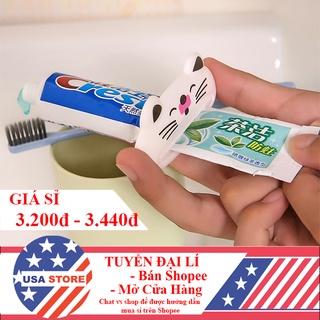 Dụng Cụ Ép Lấy Kem Đánh Răng Mặt Cười Con Thú - Kẹp Nặn Tuýp Sữa Rửa Mặt, Kem Dưỡng Da Chống Lãng Phí