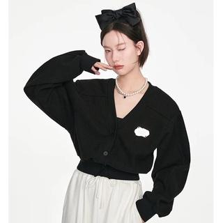 Áo cardigan croptop tay dài AB BASIC len tăm  form rộng Ulzzang (Ảnh thật/ Có sẵn)