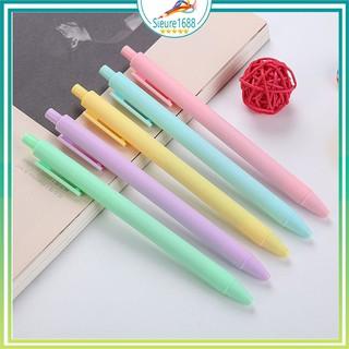 Bút bi bấm mực gel nhiều màu macaron ngòi 0.5mm MỰC ĐEN