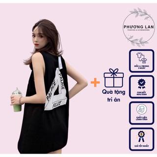 Váy Tanktop Comes Dáng Xuông PHULA Nữ 🌸 [FREESHIP] Đầm Sát Nách Hình Basic Trơn Màu ĐEN | TRẮNG | XANH Ulzzang