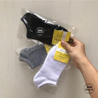 Vớ trơn nam nữ cổ ngắn chất liệu mềm mỏng thoáng mát, tất cổ ngắn trơn màu vải cotton chuẩn xuất Nhật