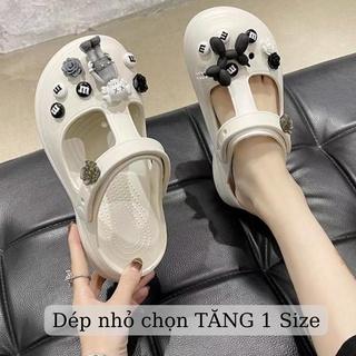 [Tặng sticker y như ảnh] Dép cross Sandal Đế Dày Siêu Nhẹ, Tặng kèm 14 hình gắn Kaws 3D [ SỤC KHOÉT]