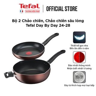 [LIFEMC11BPC -8% đơn 350K] Combo Tefal Day By Day Chảo chiên 24cm & Chảo chiên sâu lòng 28cm