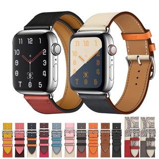 Dây đeo bằng da chất lượng cao phong cách thể thao cho đồng hồ Smart Watches iWatch 40mm 44mm 42mm 38mm Series 6 SE 5 4 3 2 1